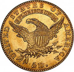 5 dollar 1825 Large Reverse coin