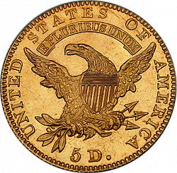 5 dollar 1828 Large Reverse coin