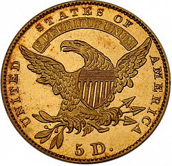 5 dollar 1829 Large Reverse coin