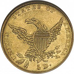 5 dollar 1834 Large Reverse coin