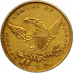 5 dollar 1838 Large Reverse coin