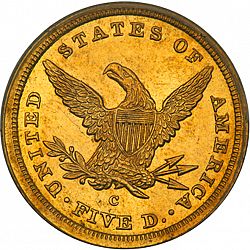 5 dollar 1841 Large Reverse coin