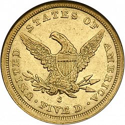5 dollar 1842 Large Reverse coin