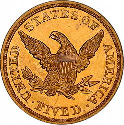 5 dollar 1846 Large Reverse coin