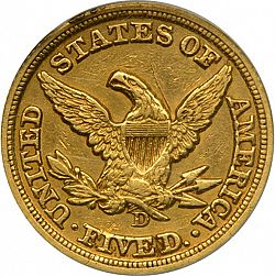 5 dollar 1849 Large Reverse coin