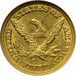 5 dollar 1850 Large Reverse coin