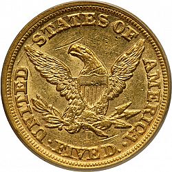 5 dollar 1850 Large Reverse coin