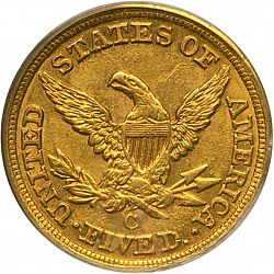 5 dollar 1858 Large Reverse coin