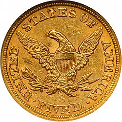 5 dollar 1866 Large Reverse coin