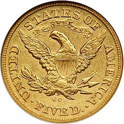 5 dollar 1871 Large Reverse coin