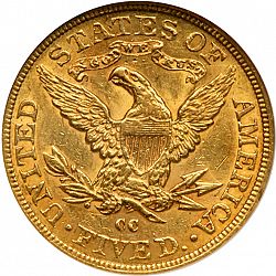 5 dollar 1884 Large Reverse coin