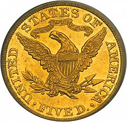5 dollar 1887 Large Reverse coin