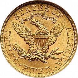 5 dollar 1899 Large Reverse coin