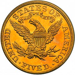 5 dollar 1901 Large Reverse coin