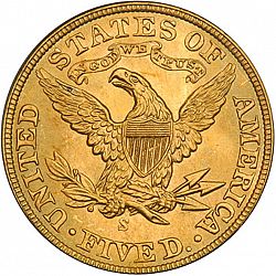 5 dollar 1902 Large Reverse coin