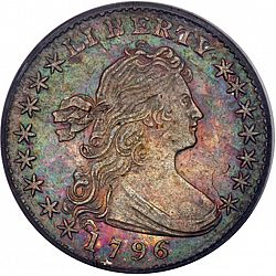 nickel 1796 Large Obverse coin