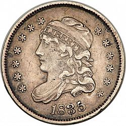 nickel 1835 Large Obverse coin