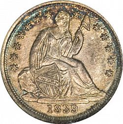 nickel 1839 Large Obverse coin