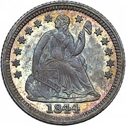 nickel 1844 Large Obverse coin