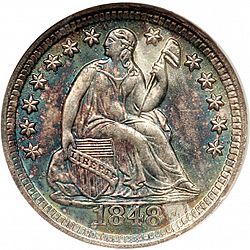 nickel 1848 Large Obverse coin