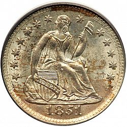 nickel 1851 Large Obverse coin