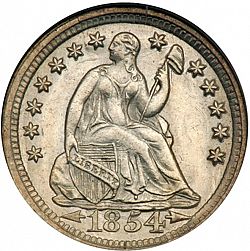 nickel 1854 Large Obverse coin