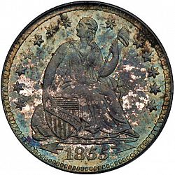 nickel 1855 Large Obverse coin
