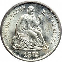 nickel 1872 Large Obverse coin