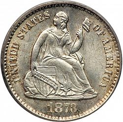 nickel 1873 Large Obverse coin