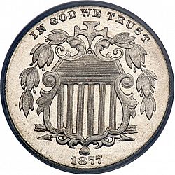 nickel 1877 Large Obverse coin