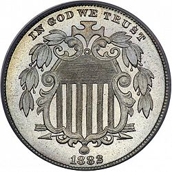 nickel 1882 Large Obverse coin
