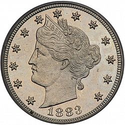 nickel 1883 Large Obverse coin