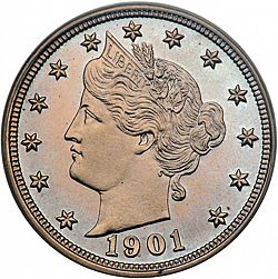 nickel 1901 Large Obverse coin