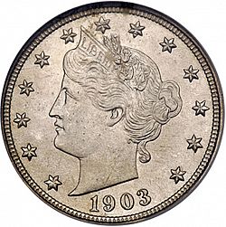 nickel 1903 Large Obverse coin