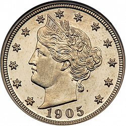 nickel 1905 Large Obverse coin