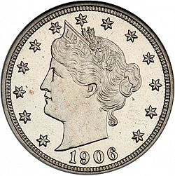 nickel 1906 Large Obverse coin