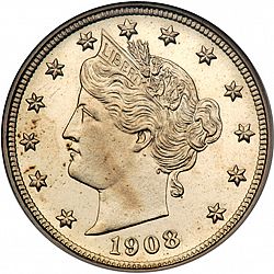 nickel 1908 Large Obverse coin