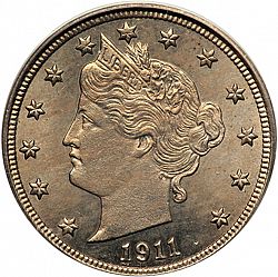 nickel 1911 Large Obverse coin