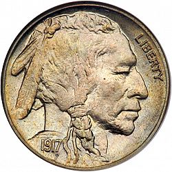 nickel 1917 Large Obverse coin