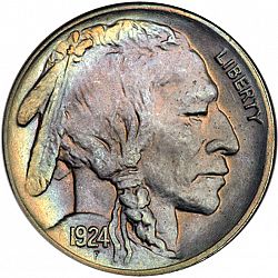 nickel 1924 Large Obverse coin