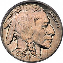 nickel 1928 Large Obverse coin