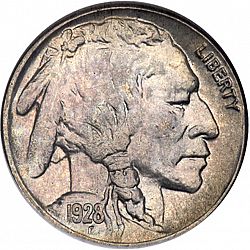nickel 1928 Large Obverse coin