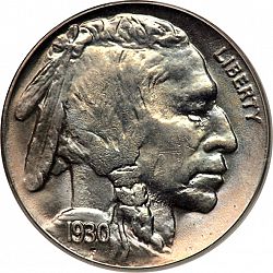 nickel 1930 Large Obverse coin