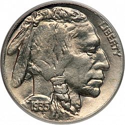 nickel 1935 Large Obverse coin