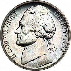 nickel 1938 Large Obverse coin