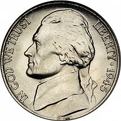 nickel 1945 Large Obverse coin