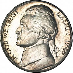 nickel 1946 Large Obverse coin