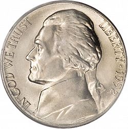 nickel 1952 Large Obverse coin