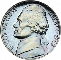 nickel 1962 Large Obverse coin