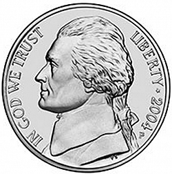 nickel 2004 Large Obverse coin